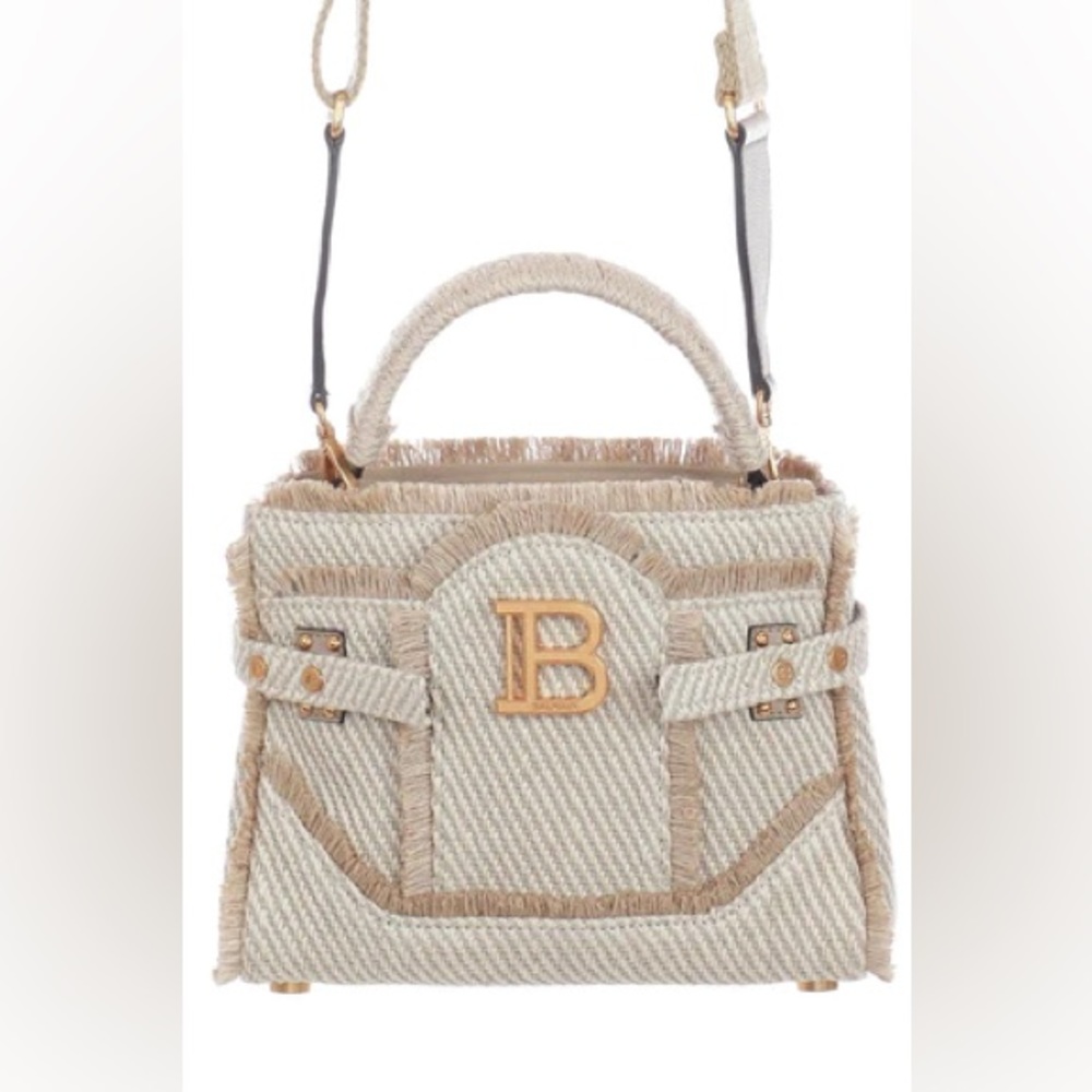 Balmain bbuzz 22 bag in natural tan neutral
